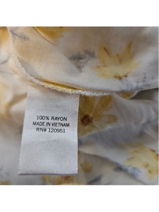 SO XL White Yellow Floral Knee Length Sun Dress - Picture 6 of 6